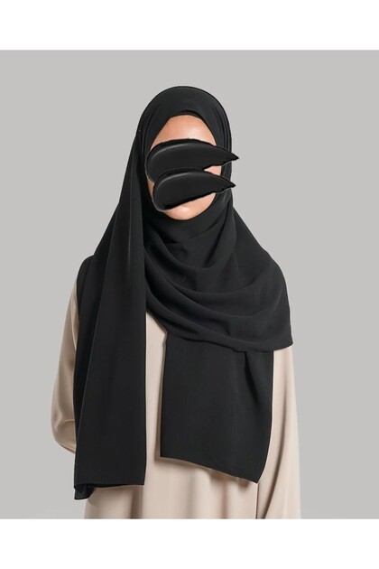 Medina Silk Shawl 200x75 Black