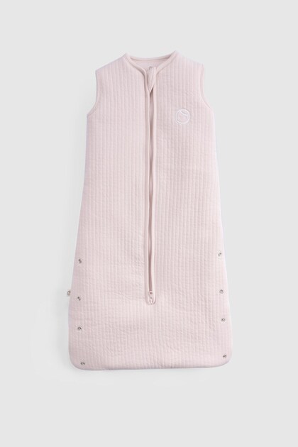 Elyaf Dolgulu Kapitone Pembe Uyku Tulumu 0-6 Ay