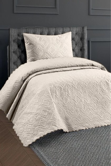 Micro Quilted Single Bedspread 180X230 cm with Pillow