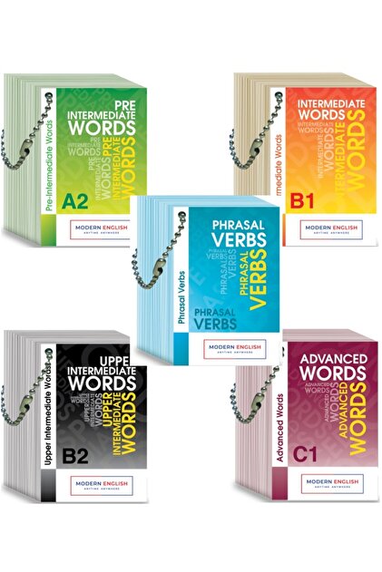Modern English - A2+B1+B2+C1+Phrasal Verbs Kelime Kartları