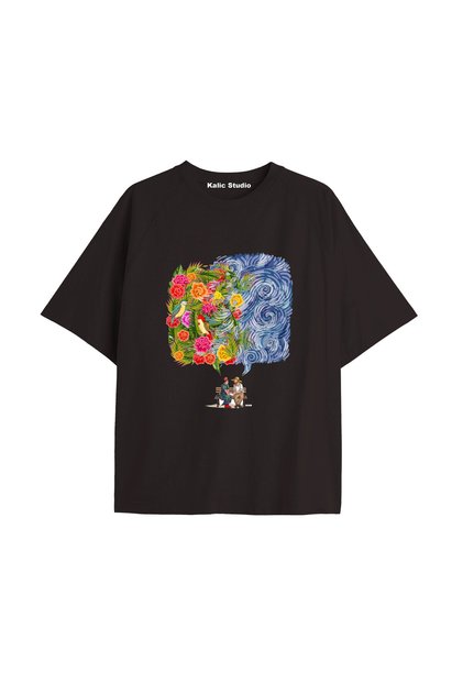 Unisex Van Gogh Printed Oversize T-shirt