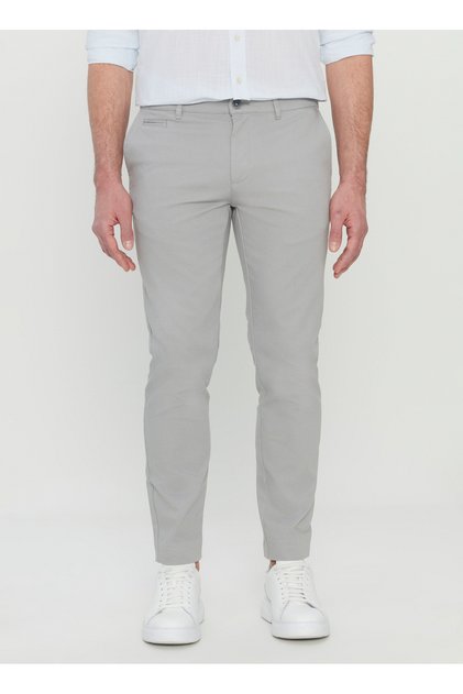 Altınyıldız Classics Κανονική μέση Κανονικό πόδι Slim Fit Γκρι ανδρικό παντελόνι ACE 001252192 _ΓΚΡΙ