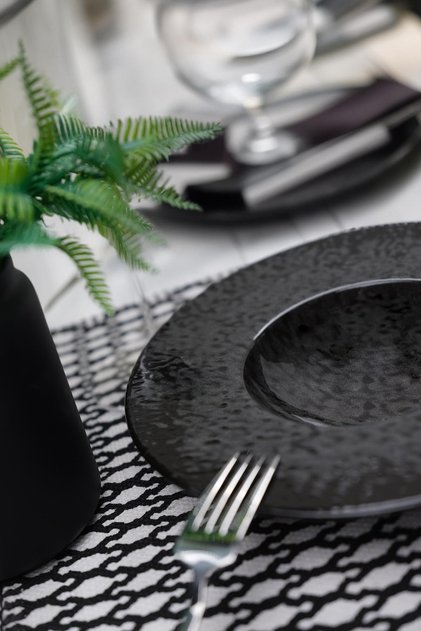 Teos 25 Cm. Spagetti Tabağı Siyah