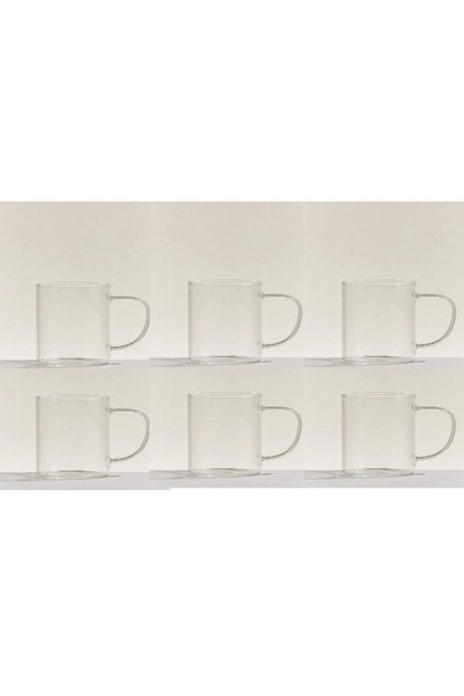 D00002 Lite Borosilikat 6’lı Kulplu kupa Bardak Takımı-220 cc.