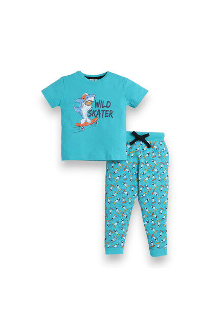 - Printed T-shirt and All-Over Printed Pyjama Set