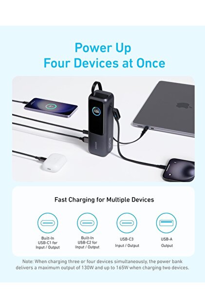 Anker Anker 25000mAh 165W Ultra-Fast Power Bank with Built-in