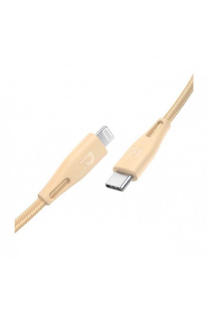 سلك راف باور USB-C إلى لايتنينق بطول 30 سم - ذهبي