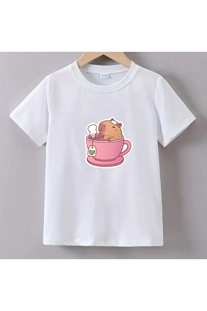 makiteks Kaliteli Pamuk Penye Erkek Kız Çocuk Baskılı Tshirt 5 6 7