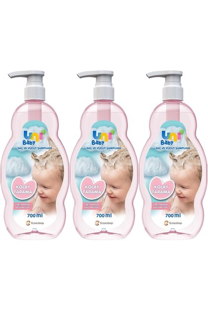 Bebek Kolay Tarama Saç Ve Vücut Şampuanı 700ml (POMPALI) (3 LÜ SET)