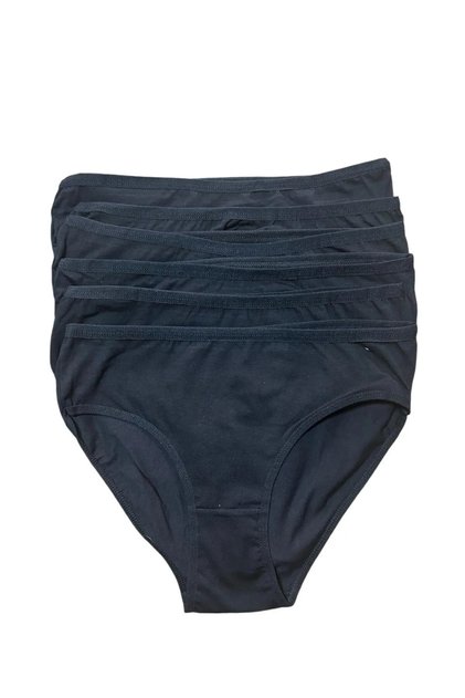 Women's 6-Piece Combed Cotton Bato Black Panties