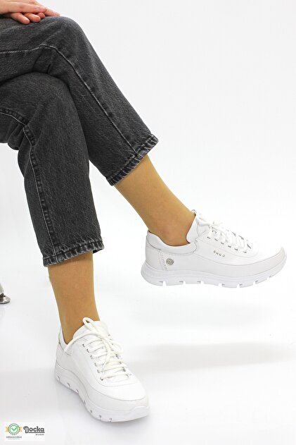 Mammamia Kadın Ortopedik Günlük Hakiki Deri Spor Sneaker Ayakkabıı