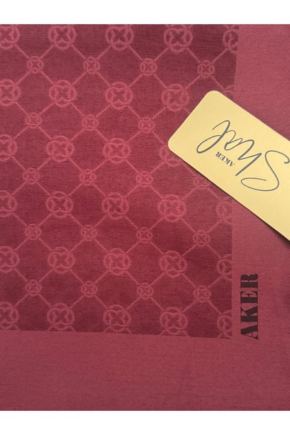 Eșarfă cu monogramă Elegance - 1090500 -942- Bordeaux