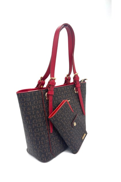 Kadın El Ve Omuz Çantası ÇANTA CÜZDAN KOMBİNİ JustPolo Ebat :boy: 25 En : 35 Cm tyctmet2205