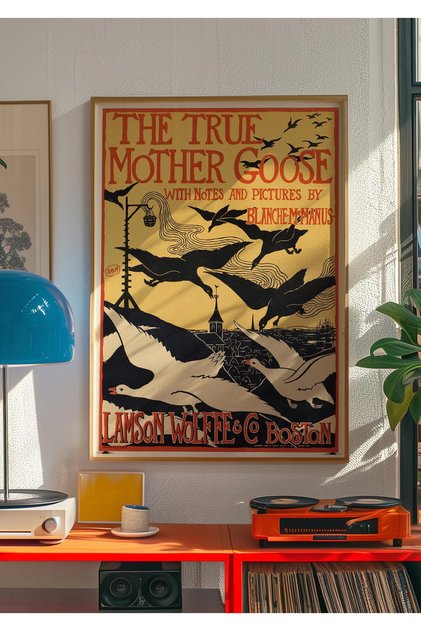 Poster - The True Mother Goose Vintage Poster Sanatsal Sergi Afişi