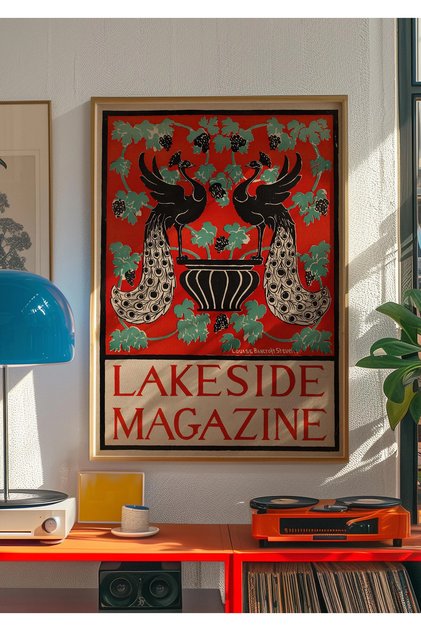 Poster - Likeside Vintage Baskı Tavuskuşu Şans