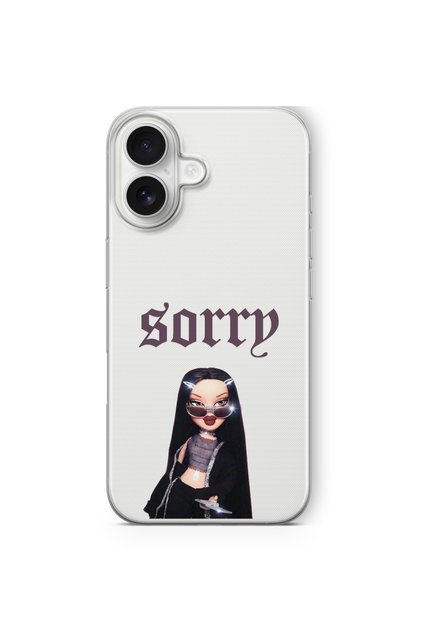 iPhone 16 Uyumlu Bratz Tasarım Baskılı Şeffaf Kılıf