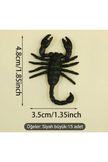 Akrep oyuncak siyah renk şaka malzemeleri parti Halloween 5 adet.