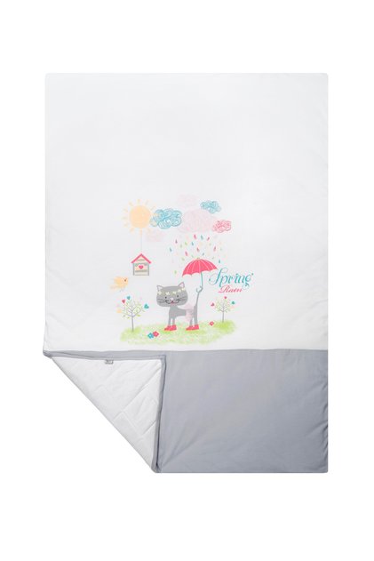 Spring Rain Gray Quilted Blanket 85X120Cm