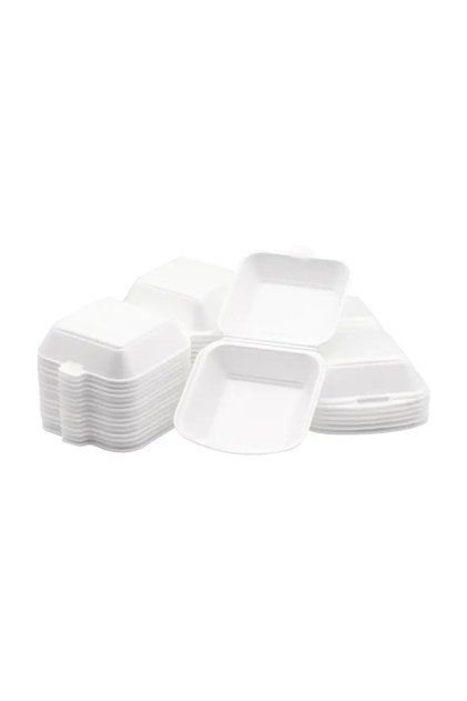 Erze Köpük Tabak Küçük Hamburger Kabı 250 Li