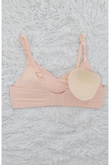 1241 Women's Laser Cut Waistless Sponge Detachable Super Bra