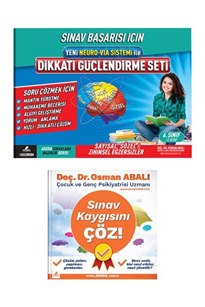 Adeda Yayınları Dikkati Güçlendirme Seti 6. Sınıf 12 Yaş Ve Sınav