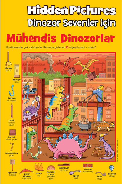 Dikkat Atölyesi Yayınları Dinazor Severler Için Hidden Pictures