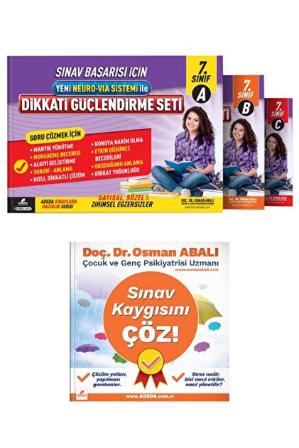 saya　クレンザー7本セット Adeda Yayınları Dikkati Güçlendirme Seti 7. Sınıf 13 Yaş Ve Sınav