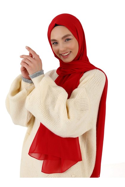 Women's Chiffon Shawl Red 633420