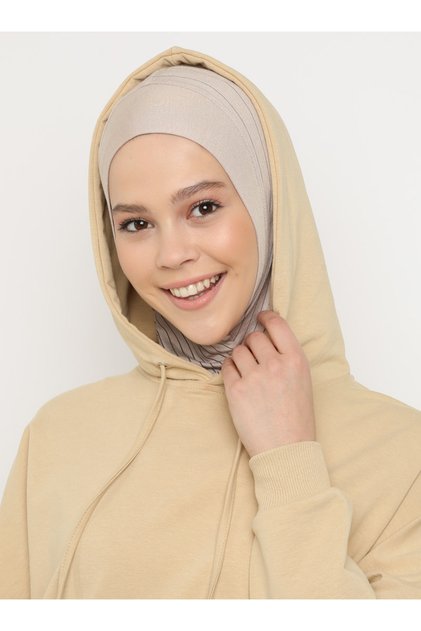Striped Sports Hijab - St 296 (7829610)
