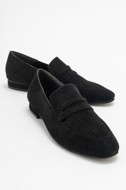 ORFEO Black Suede Loafer Casual Women's Shoes