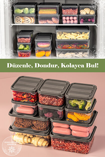 Vienev 10'lu Buzdolabı Düzenleyici Organizer Mikrodalgaya Uygun