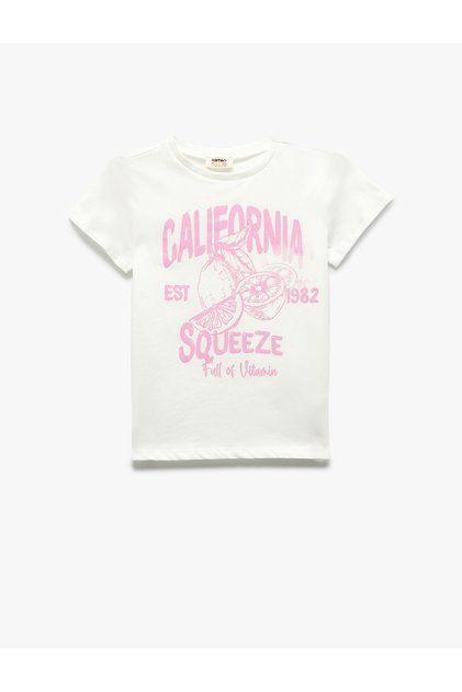 Printed Cotton Crew Neck Short Sleeve T-Shirt