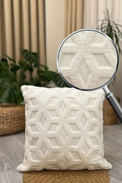 Special Design Punch Pillow Cover - Bohemian Style - 43X43 cm / Soft Textured Fabric