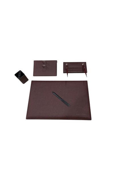 Swiss Nubuck 7-Piece Burgundy Set with Pen (pens are scrikss brand)