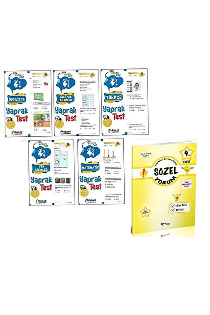 気診本4冊セット Açı Yayınları 4. Sınıf Tüm Dersler Yaprak Testler ( Bilgiseli