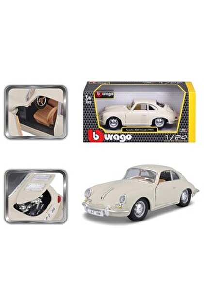 Burago Porsche 356b Coupe 1961 Model Klasik Araba 1/24 Ölçek