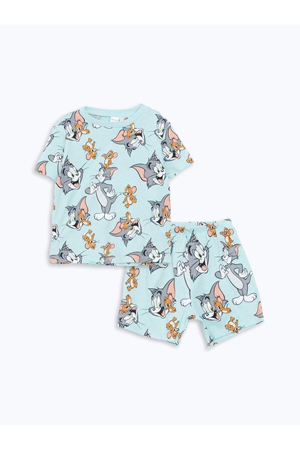 Lcw Baby Tom and Jerry Printed Baby Boy Shorts Pajamas Set