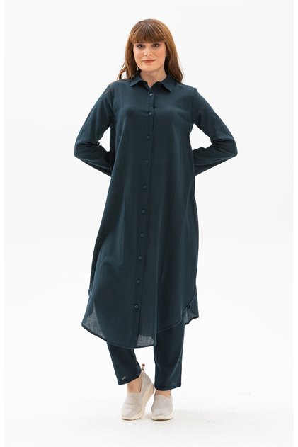 Edanur Şile Cloth Seasonal and Summer Tunic Petrol Ptrl