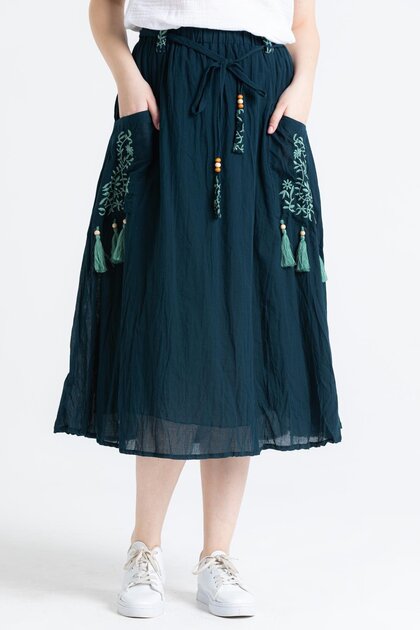 Nil Vual Midi Boy Summer Skirt Petrol Ptrl