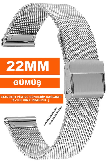 Huawei Watch Gt2 Gt3 Gt4 Gt5 Pro-xiaomi Redmi Watch 5 Active-lite Uyumlu 22mm Metal Hasır Kordon