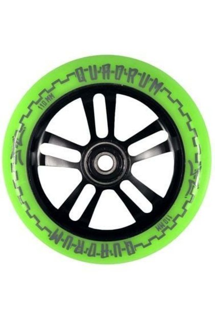 AO Quadrum V3 110mm 88A Green Titen Abec 9 Rulmanlı Scooter Tekerleği