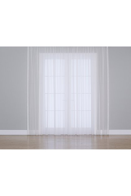 Ecru Color Viole Plain Tulle Curtain Does Not Iron
