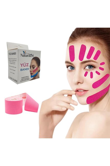 Beauty Tape Face Tape for Face Yoga Face Lift Tape Pink Color