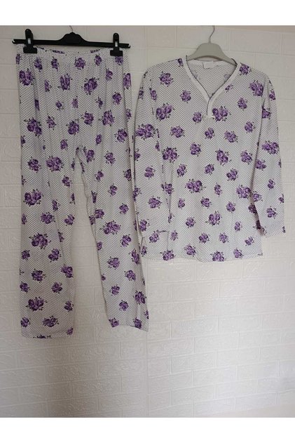 Summer, Thin, Cotton, Long sleeves, PLUS SIZE, Pajamas set