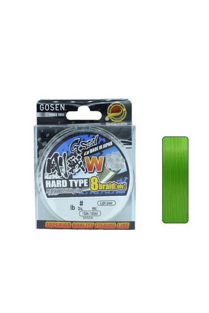 W8 Hard Type 8X Örgü Spin İp Misina 150m Açık Yeşil