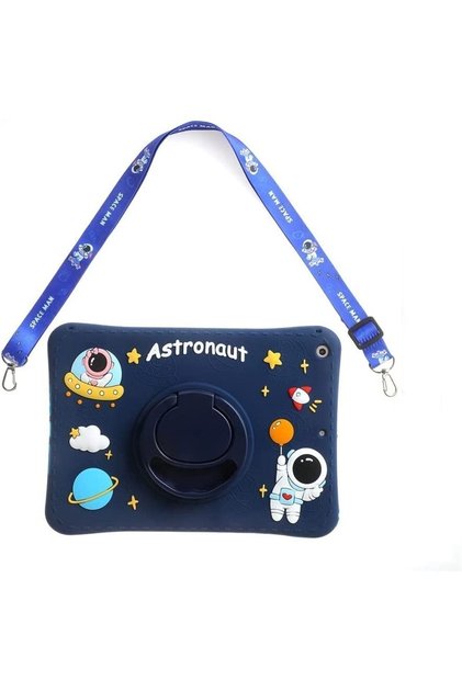 Apple Ipad 8. Ve 9. Nesil 10.2 Inç 2020 / 2021 Uyumlu Astronot Kılıf Standlı Eğlenceli Koruma