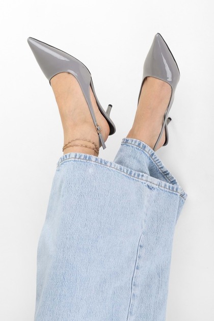 Shoeberry Kadın Estelle Gri Rugan Stiletto - Fiyatı, Yorumları