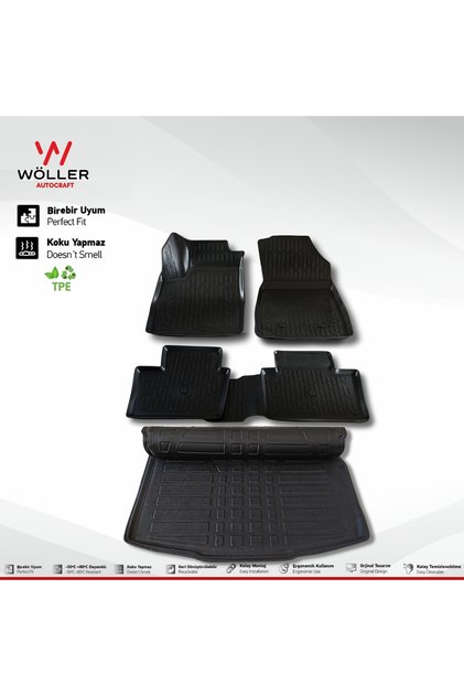 Renault Austral Uyumlu Paspas Bagaj Havuzu Set 1.2 E Tech Hybrid 2023 Sonrası 3d Ultraflex Set