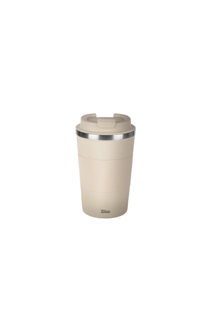 Cană de cafea ZLN9877 termos, capacitate 380 ml, interior din oțel inoxidabil, pereți dubli, culoare crem