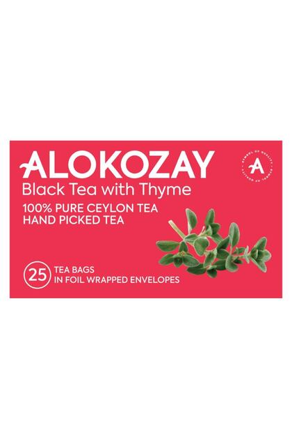 Black Tea with Thyme - 25 Tea Bags in Foil Wrapped Envelopes